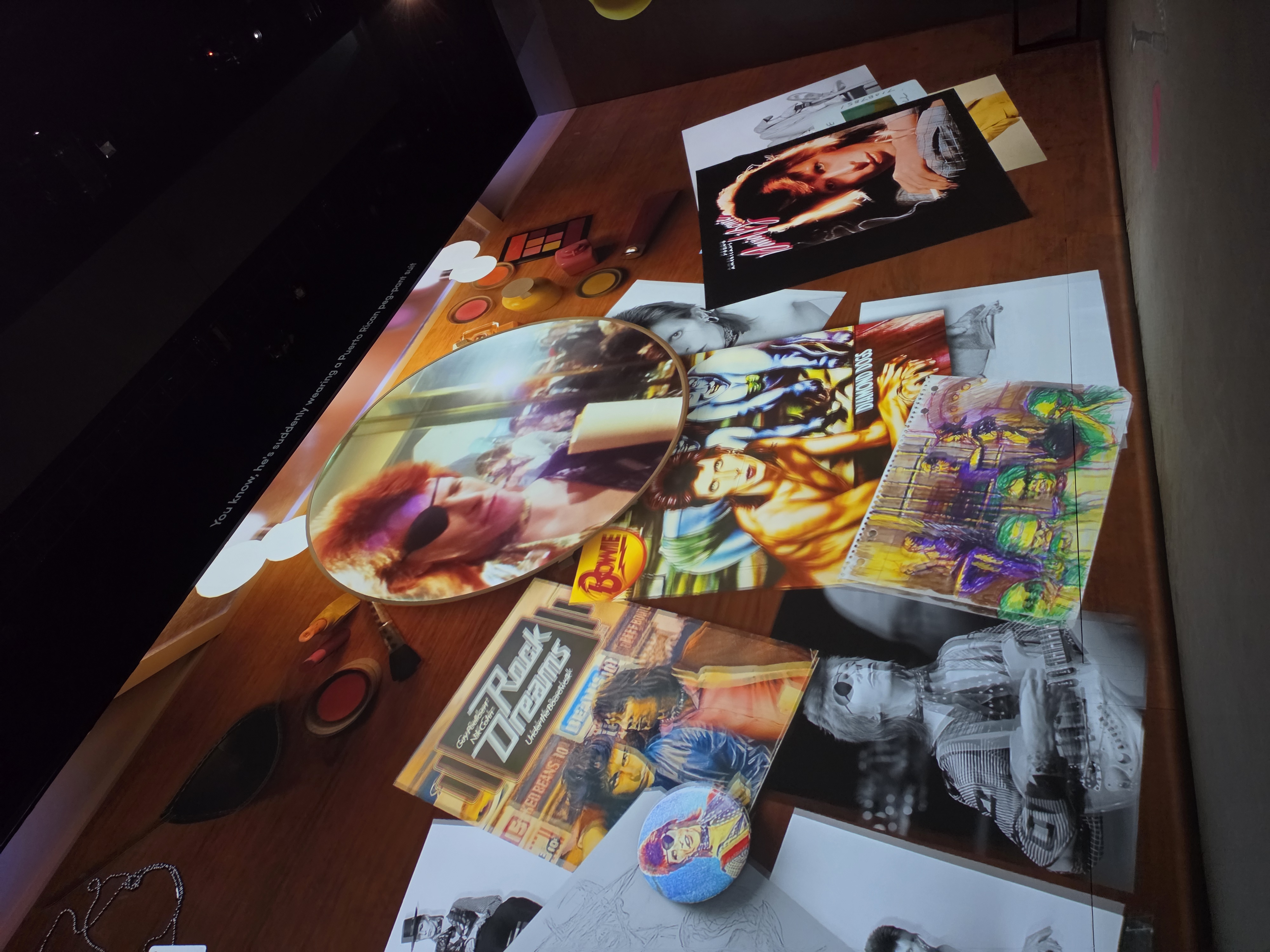 Diamond Dogs collage wall